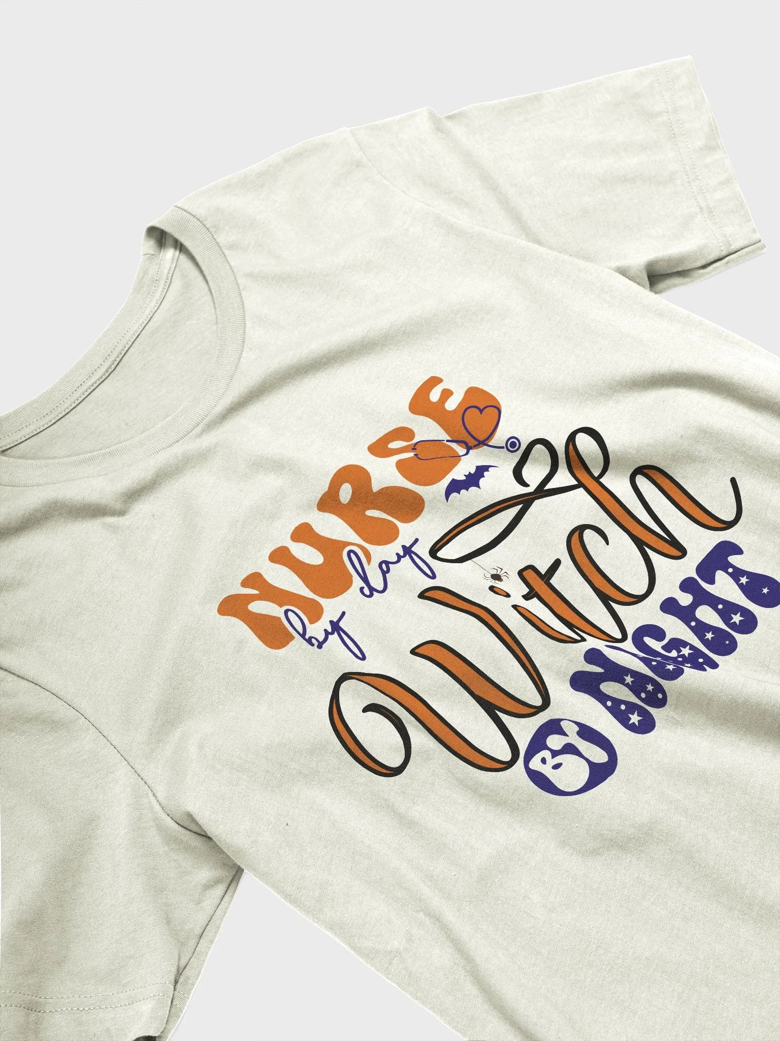 Nurse By Day, Witch By Night Halloween T-Shirt | Spooky & Fun Tee for Healthcare Heroes product image (27)