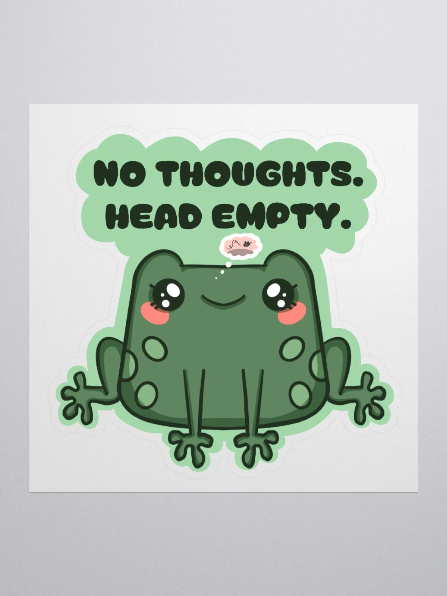 No Thoughts. Head Empty Kiss Cut Sticker product image (1)