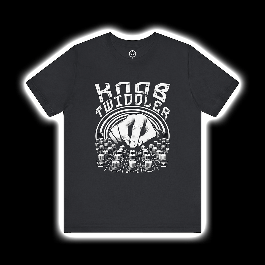 Mix Engineer T-Shirt - Knob Twiddler (Modular Synth/Sound Designer) WHITE PRINT product image (1)