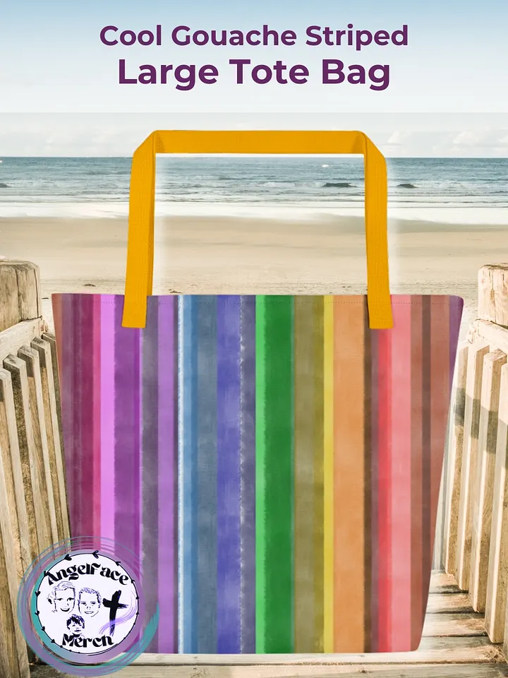 Cool Gouache Striped Tote Bag product image (7)