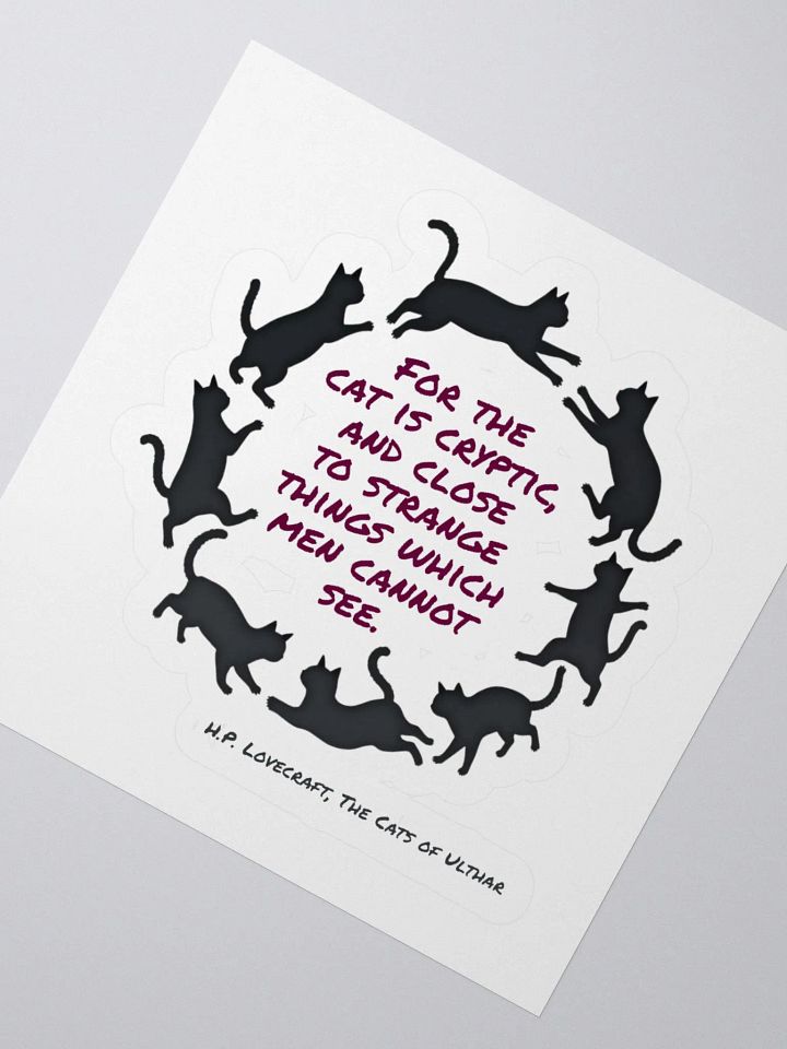 For the Cat Lovecraft Sticker product image (5)