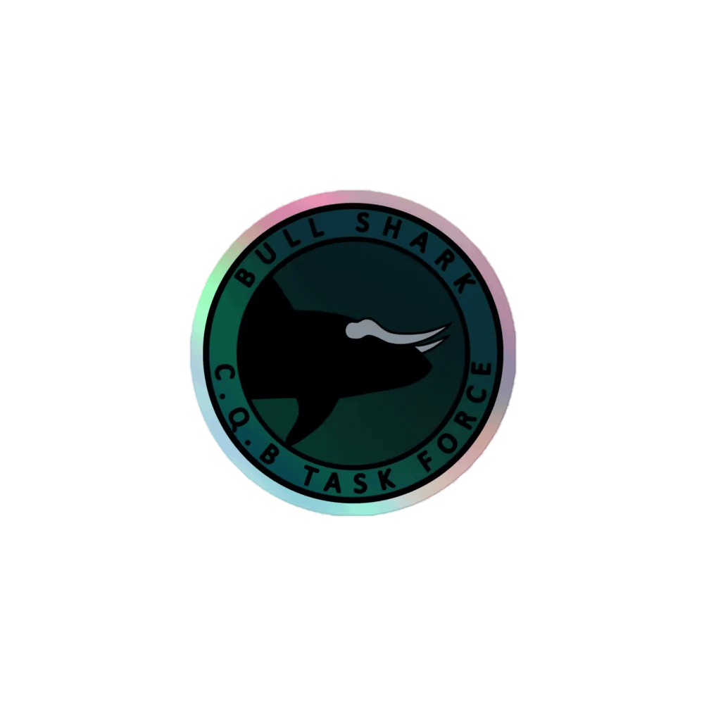 Holographic Bull Shark C.Q.B Task Force Sticker product image (1)