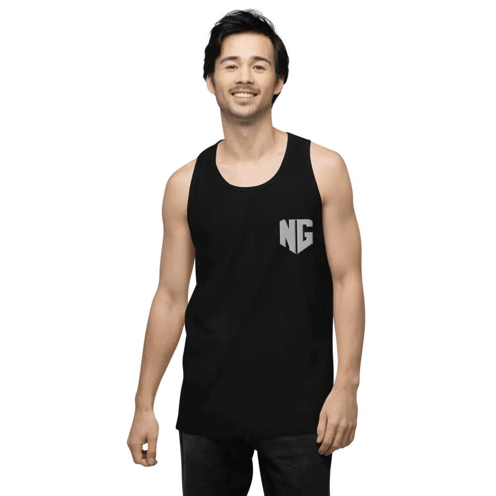 N.E.W. Gaming Muscle Tank - White Logo (Embroidered) product image (5)