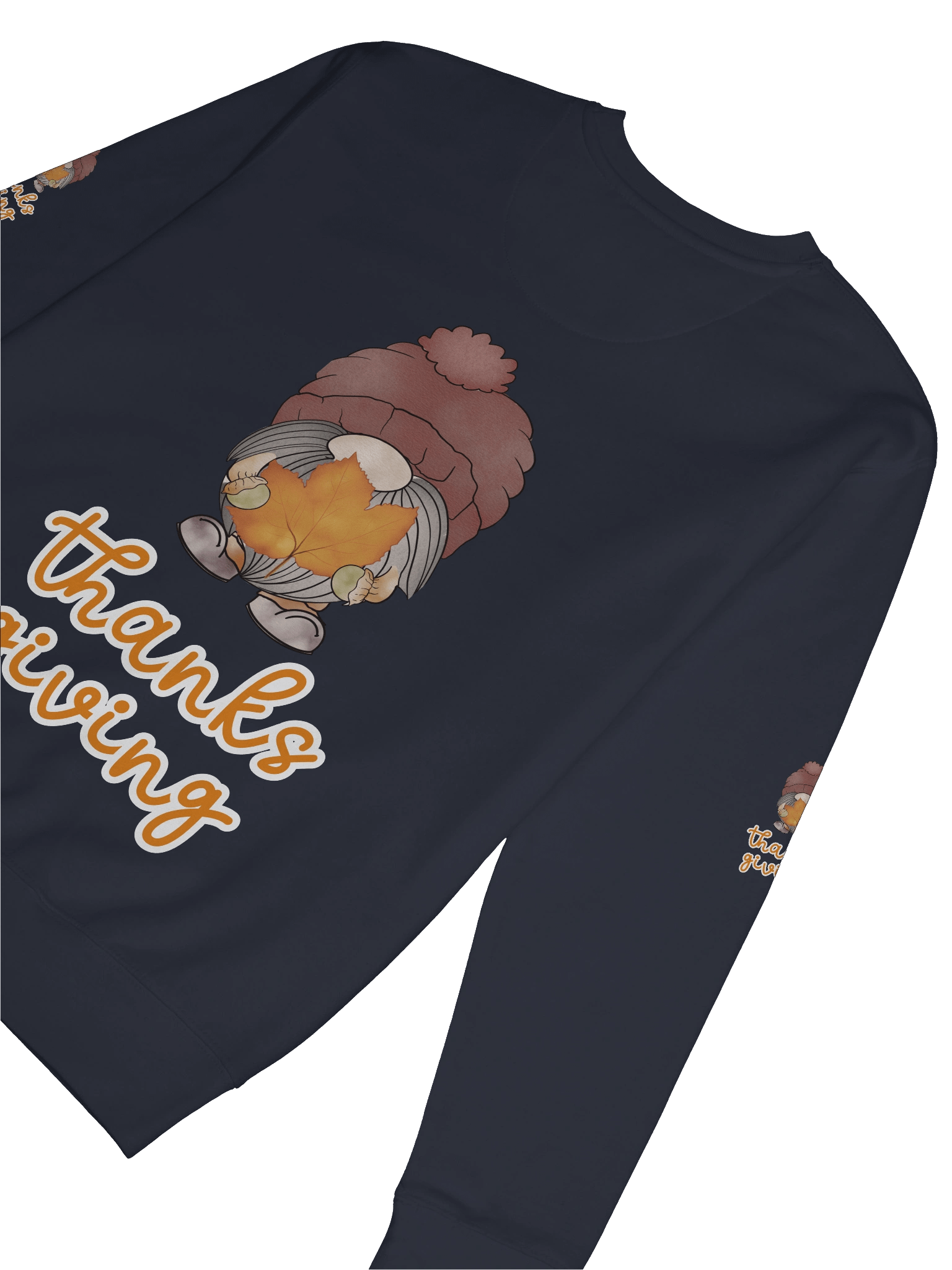 Thanksgiving Gnome Sweatshirt – Cute Autumn Leaf Design product image (78)