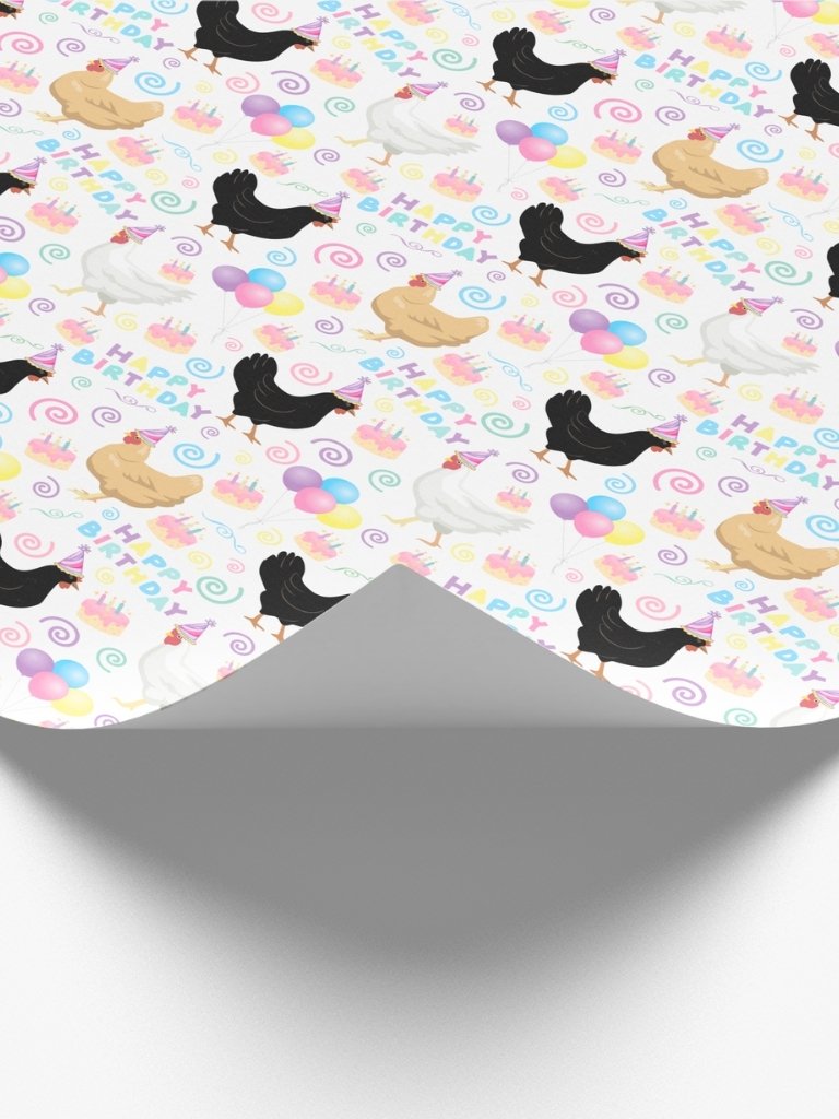 Chicken Birthday Wrapping Paper product image (2)