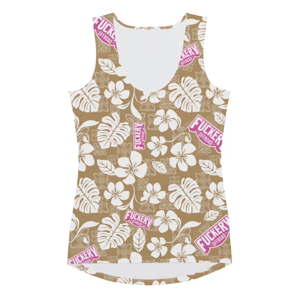 Ladies Fuckey Offroad Tank Top - Tan/Pink product image (4)