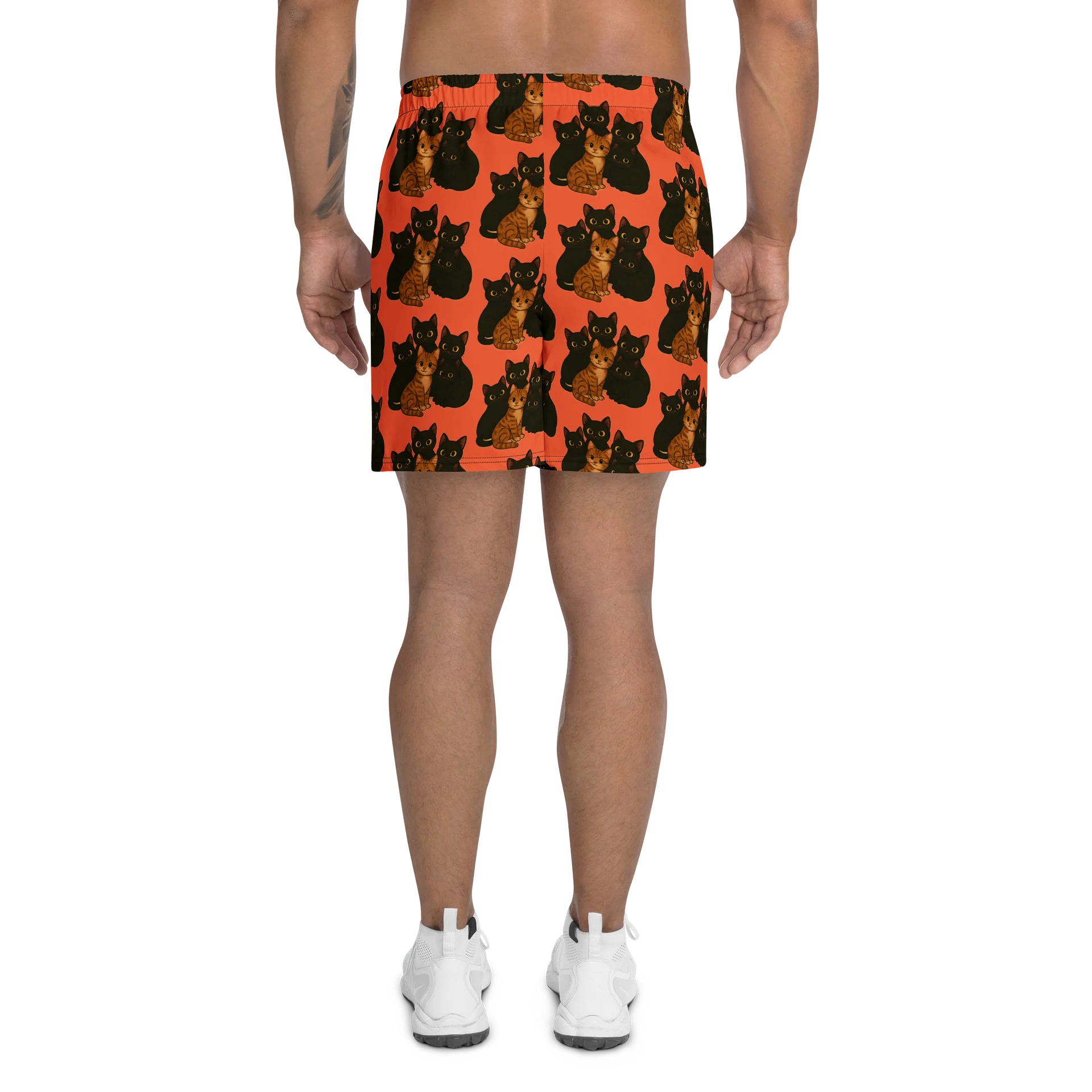 Flowing Orange kitty Athletic Shorts product image (4)