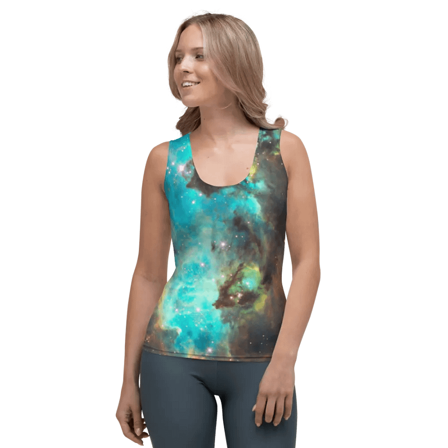 Green Galaxy Tank Top product image (1)