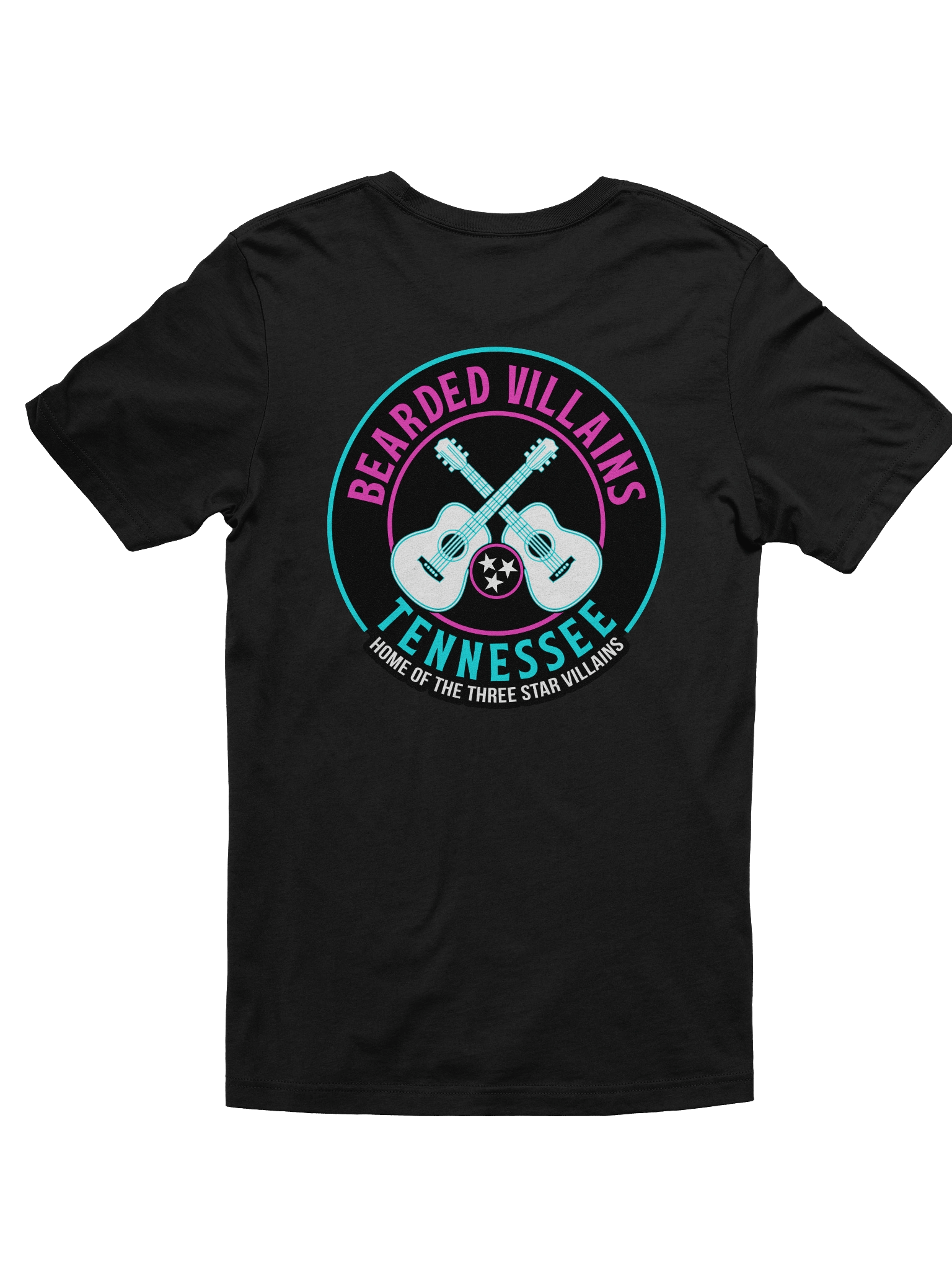 TSV Bearded Villains Neon Nights T-Shirt | Miami Vice | Front/Back Print product image (2)