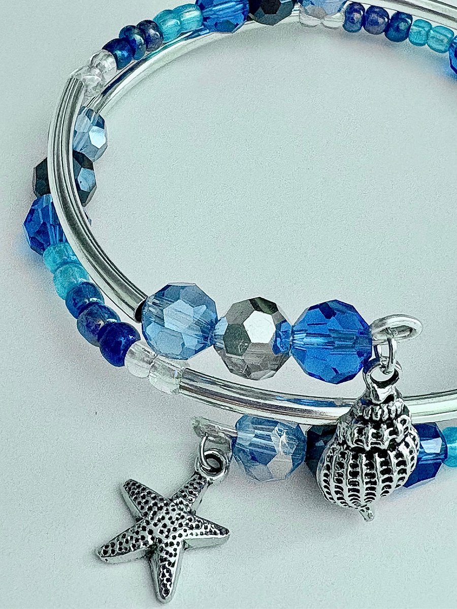 Handmade 8.25" Coil Bracelet | Coastal Charm Jewelry | by Monique Faella Designs™ | MFD-00070 product image (1)