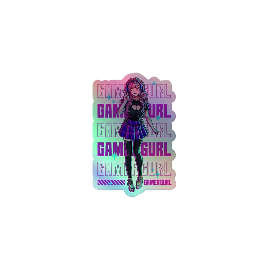 ANIME GAMER GURL HOLO STICKER!! product image (1)
