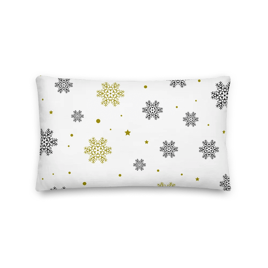 Golden Snowflake Glamour Pillow product image (1)