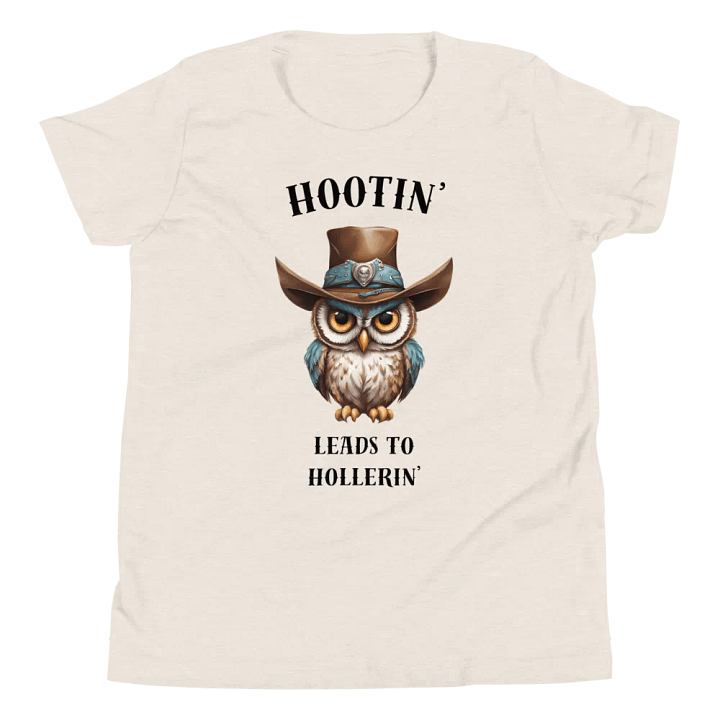 Hootin' Leads to Hollerin' Owl Cowboy Youth T-Shirt product image (1)