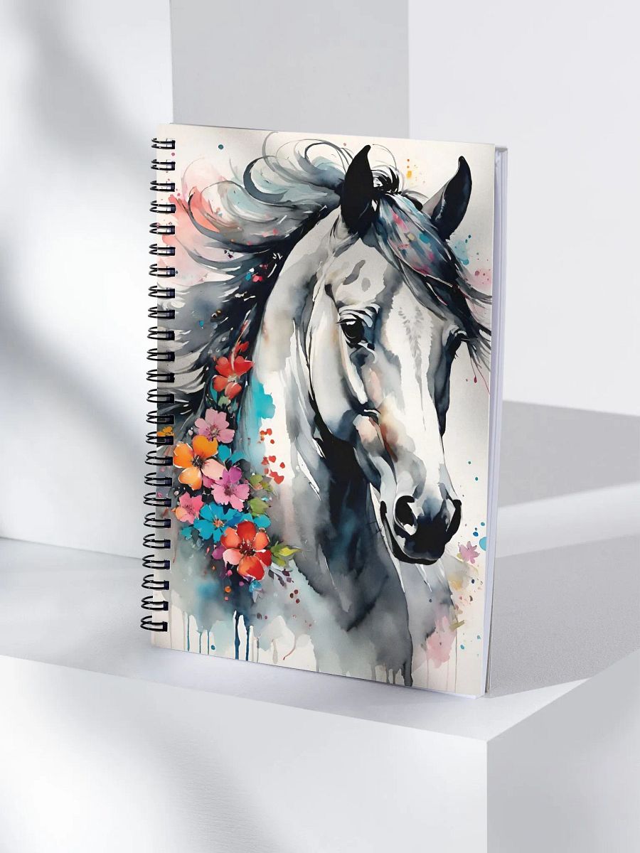 Vibrant Watercolor Equine Dreams Spiral Notebook product image (4)