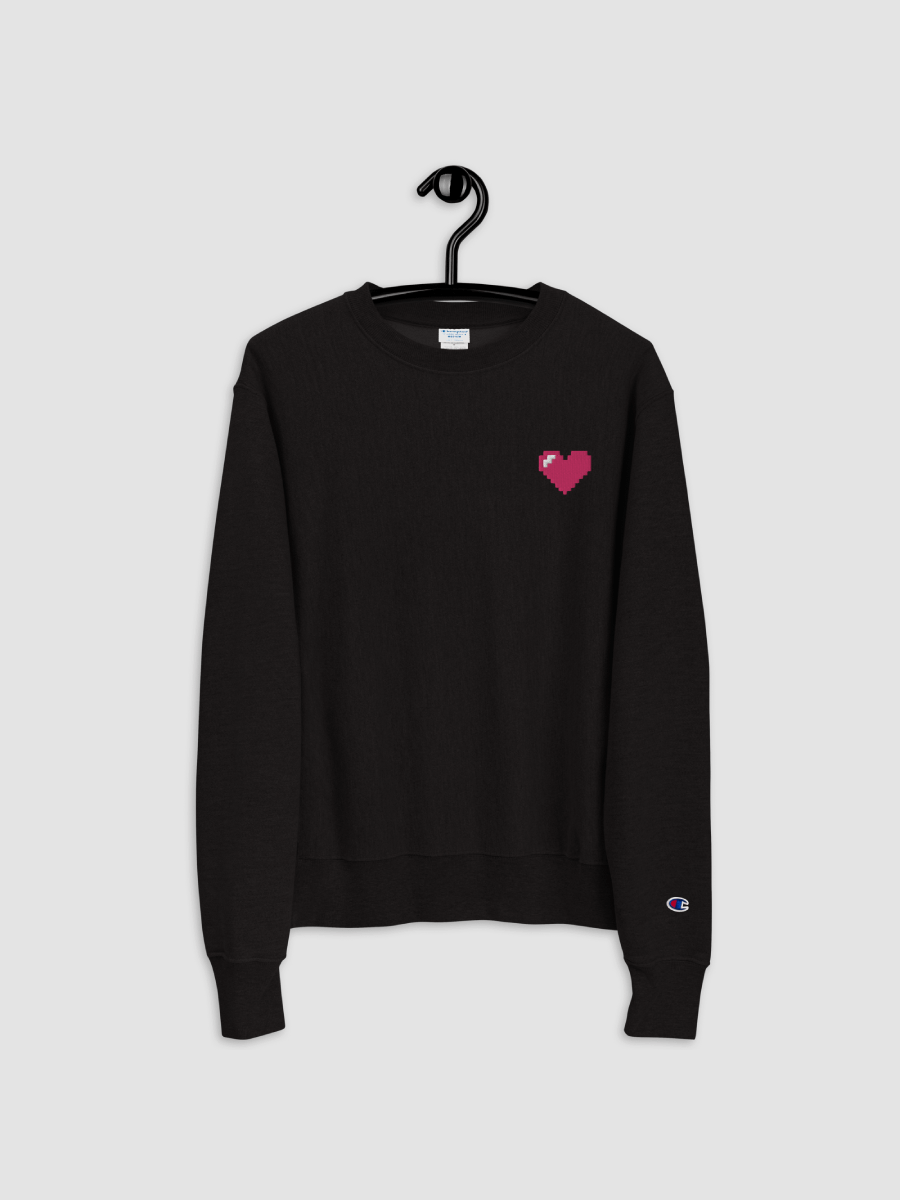 Pixel Heart Champion Crewneck Sweatshirt (embroidered) product image (2)