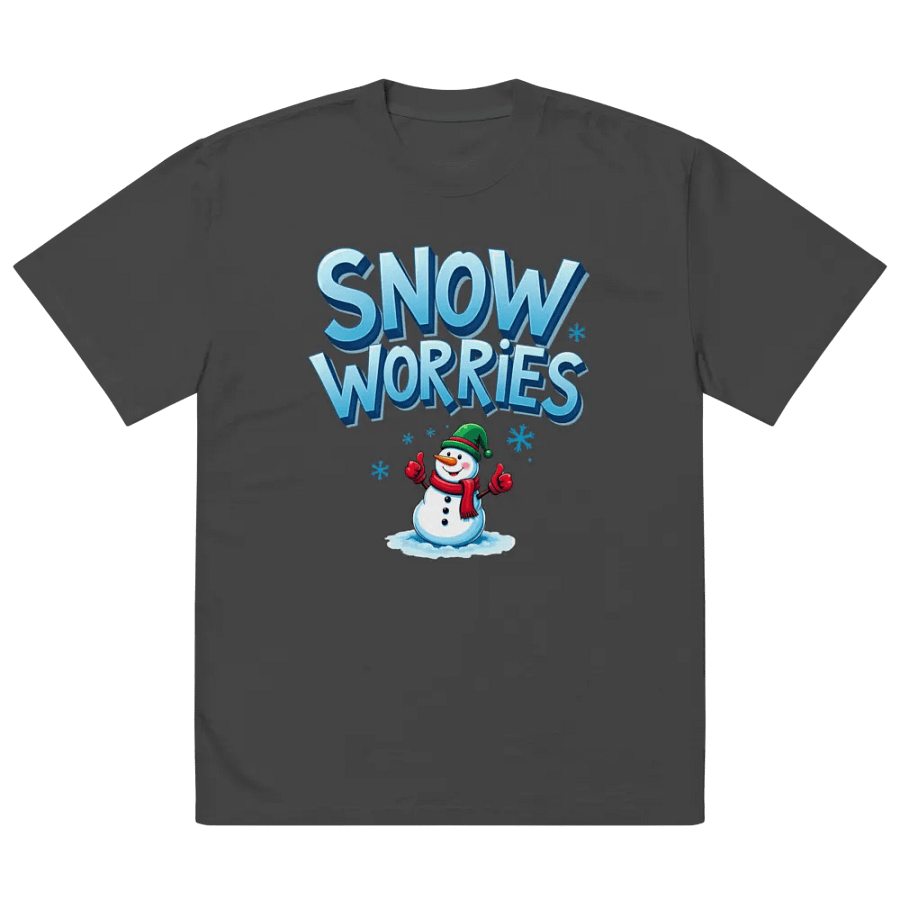 Snow Worries Oversized Faded T-Shirt product image (2)