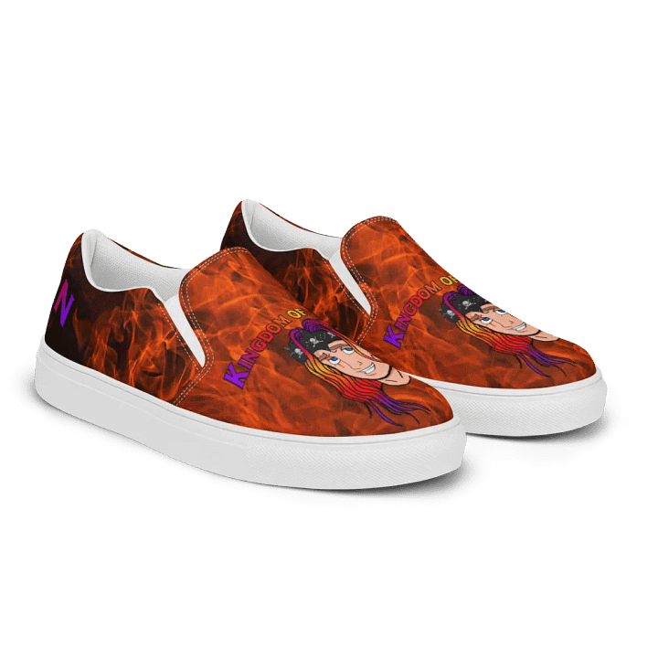 Evil king Women's Slip-On Canvas Shoes product image (2)