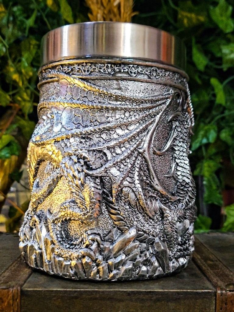The Armored Kingdom Silver Sentinel Dragon Mug product image (4)