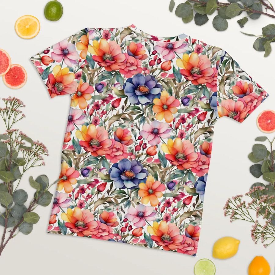 Floral Pattern All Over Print T-shirt product image (8)