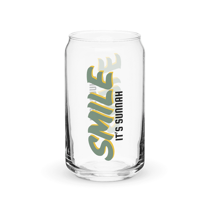 "Smile It's Sunnah" Glass in Muted Olive product image (1)