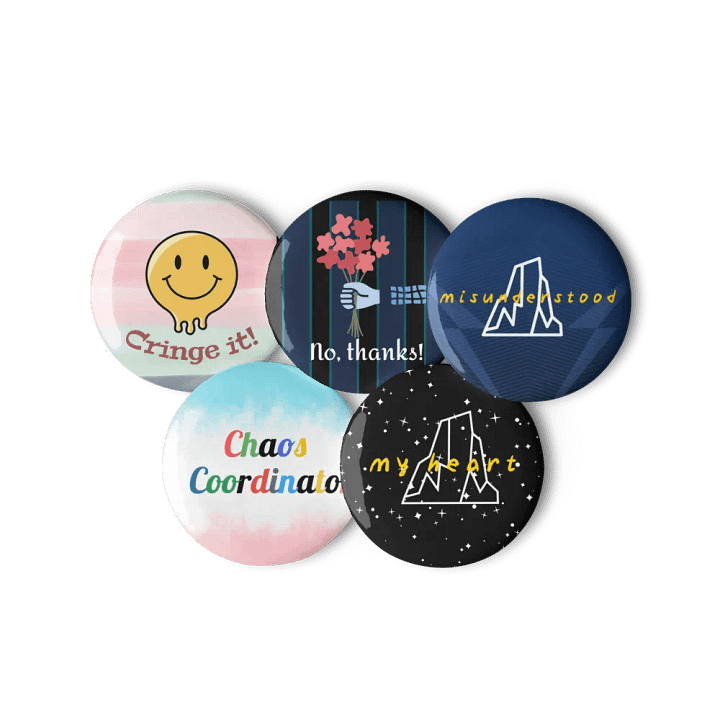 Starry Heart Pin Button Set product image (1)