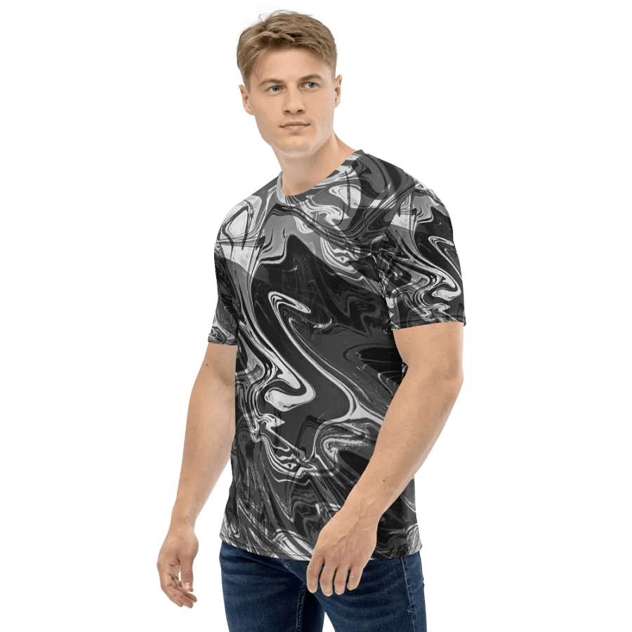 Black and White Swarm Pattern Urban Design T-Shirt product image (4)