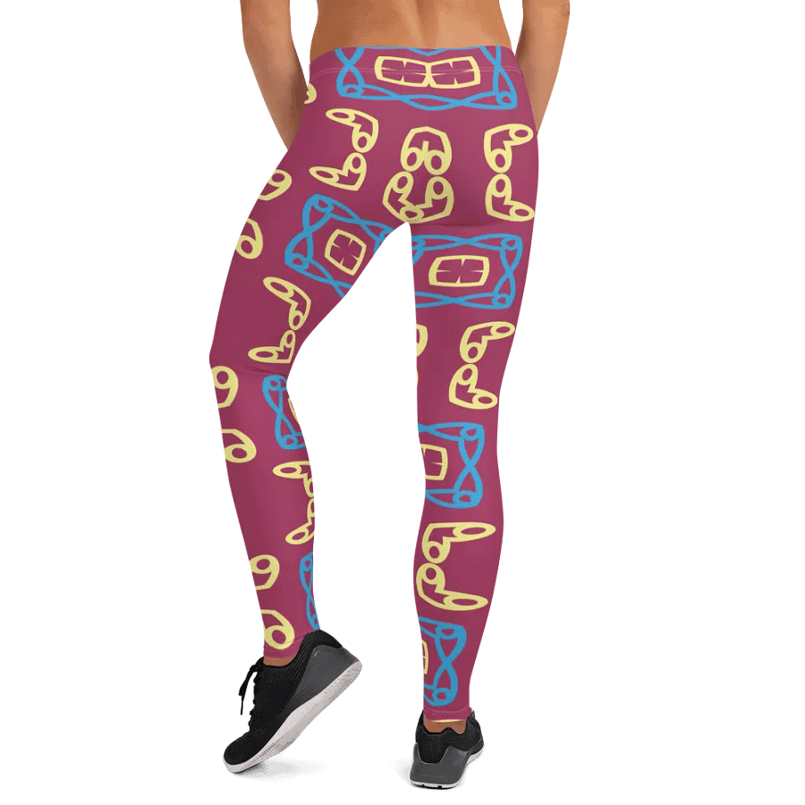 Customizable Chic: Maroon All-Over Print Leggings product image (12)
