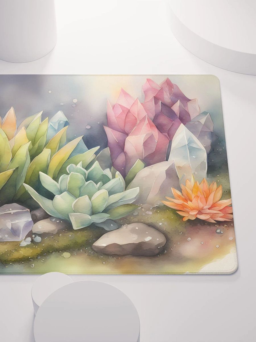 Succulents and Crystals, Of Course, Gaming Mouse Pad, 2 Sizes product image (5)