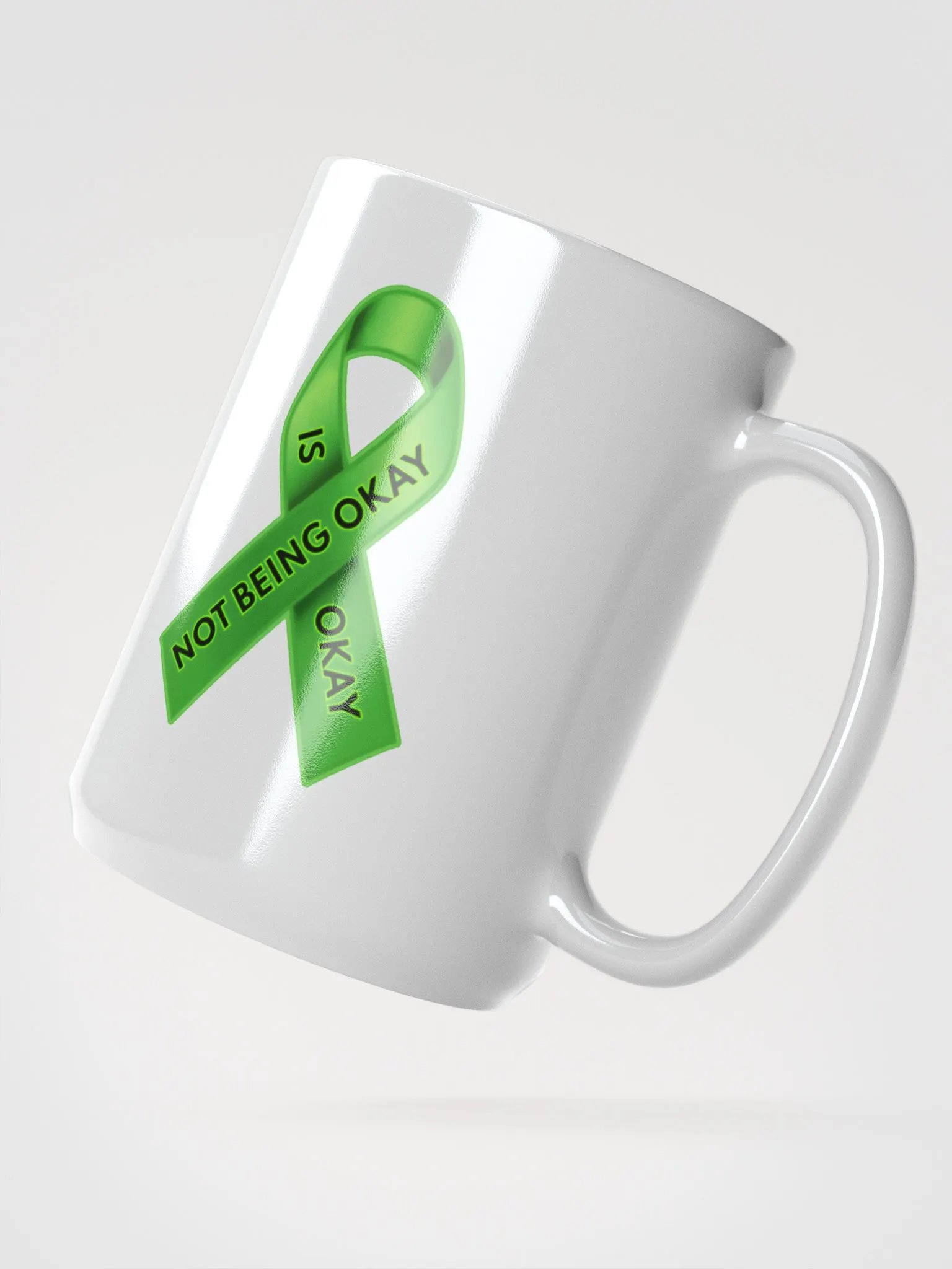 Green Ribbon Awareness Mug 15oz product image (2)