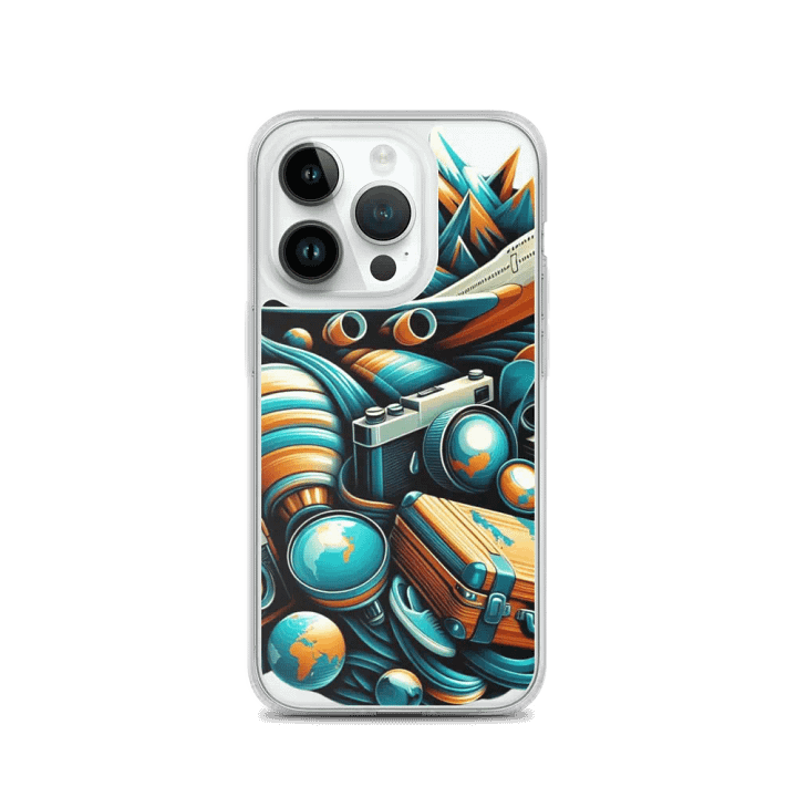 MagSafe® Clear Case for iPhone® | AI-Designed Abstract Travel Art product image (3)
