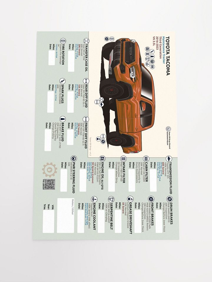 3RD GEN MAINTENANCE TRACKER V1.2 - Inferno product image (2)