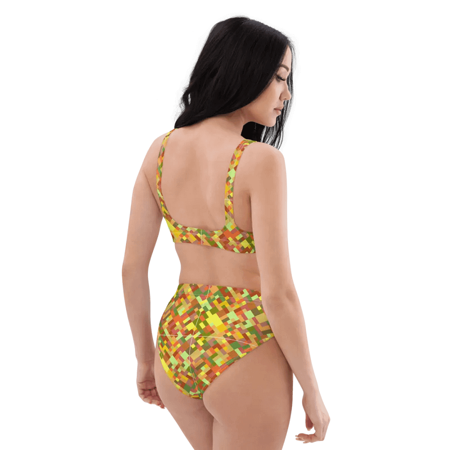 Colorful Mosaic Pattern Design High Waisted Bikini - v2 product image (6)