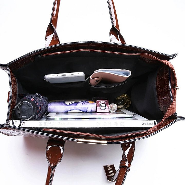 Crocodile Print Tote Crossbody Bags product image (2)