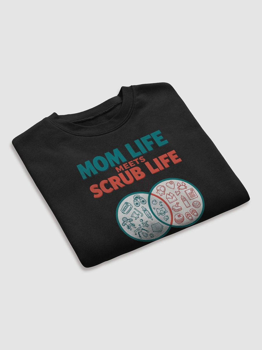 Mom Life Meets Scrub Life Fleece Crop Sweatshirt product image (21)