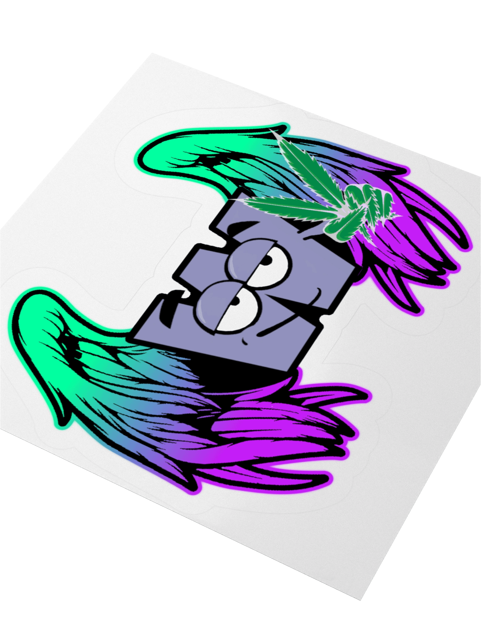 Whimsical W Peace Sign Sticker product image (7)