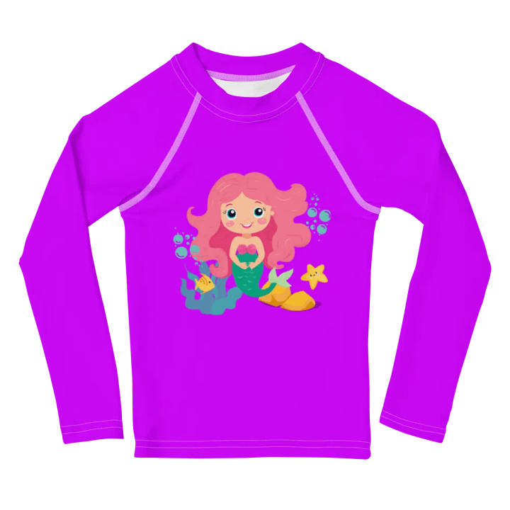 Mermaid Magic Kids Rash Guard product image (1)