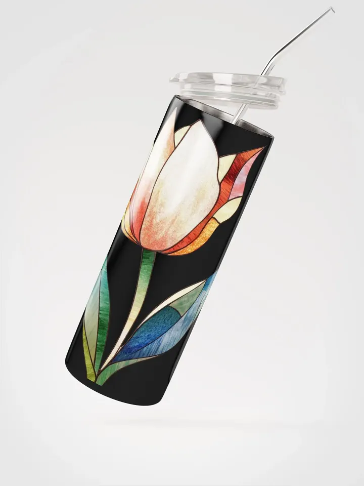 Stained Glass Tulip Stainless Steel Tumbler product image (3)