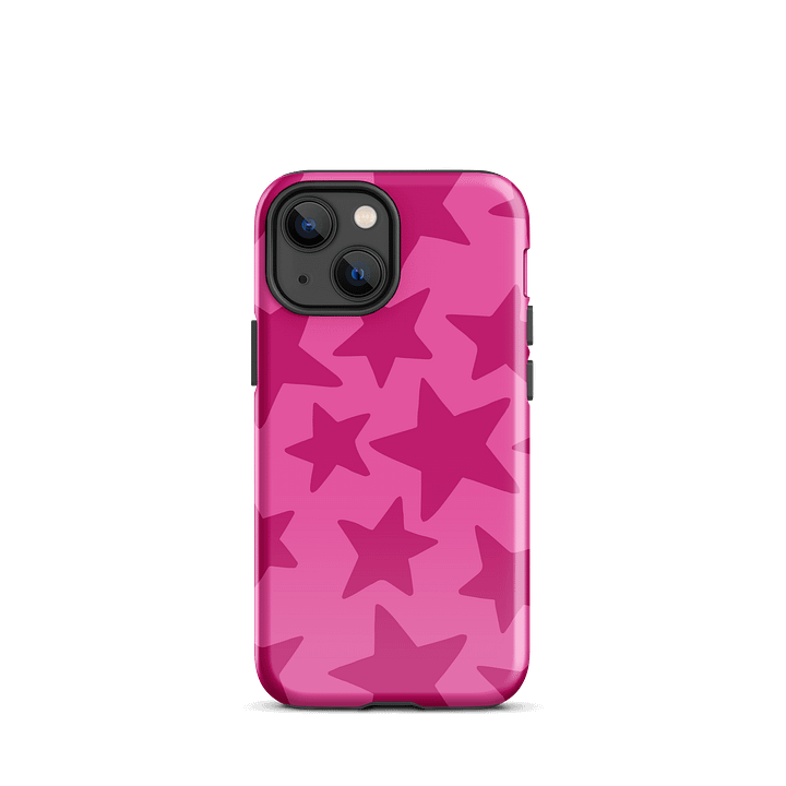 Hot Pink Wonky Stars iPhone Case product image (1)