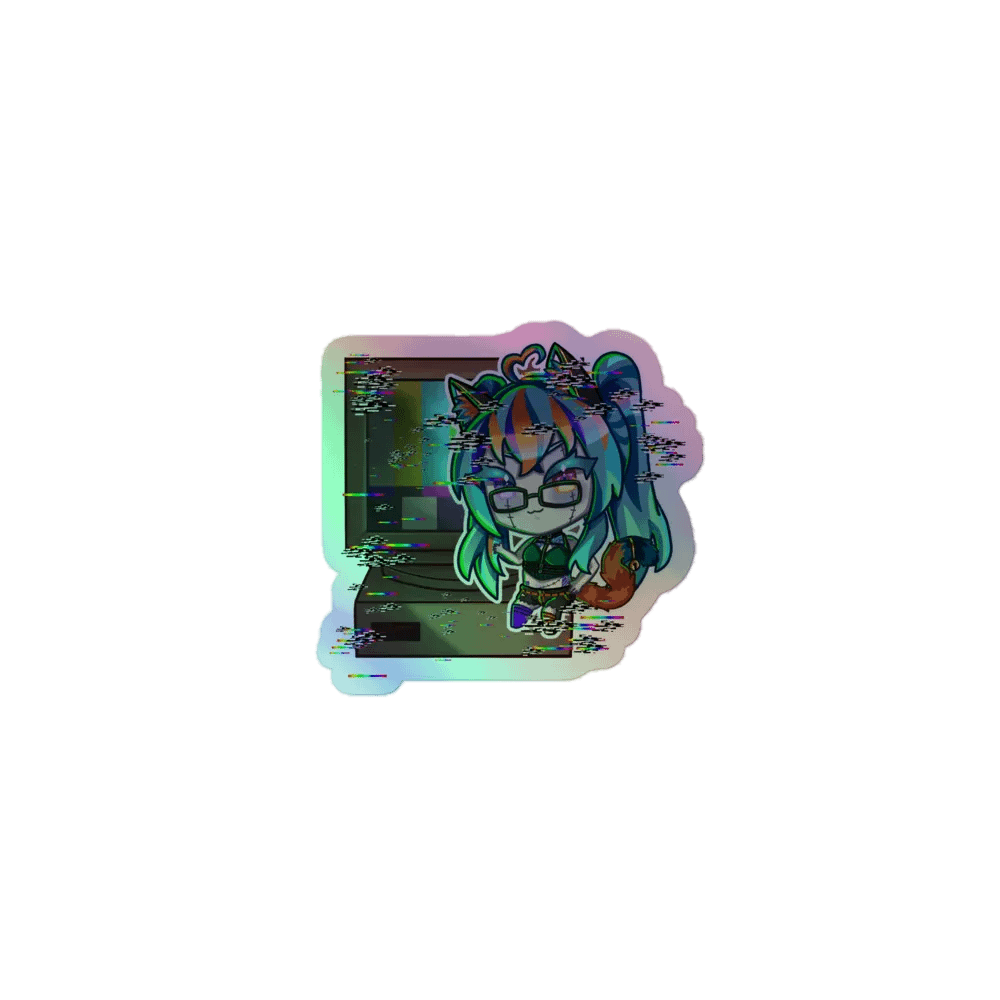 Glitch Zombii Holographic Sticker product image (1)