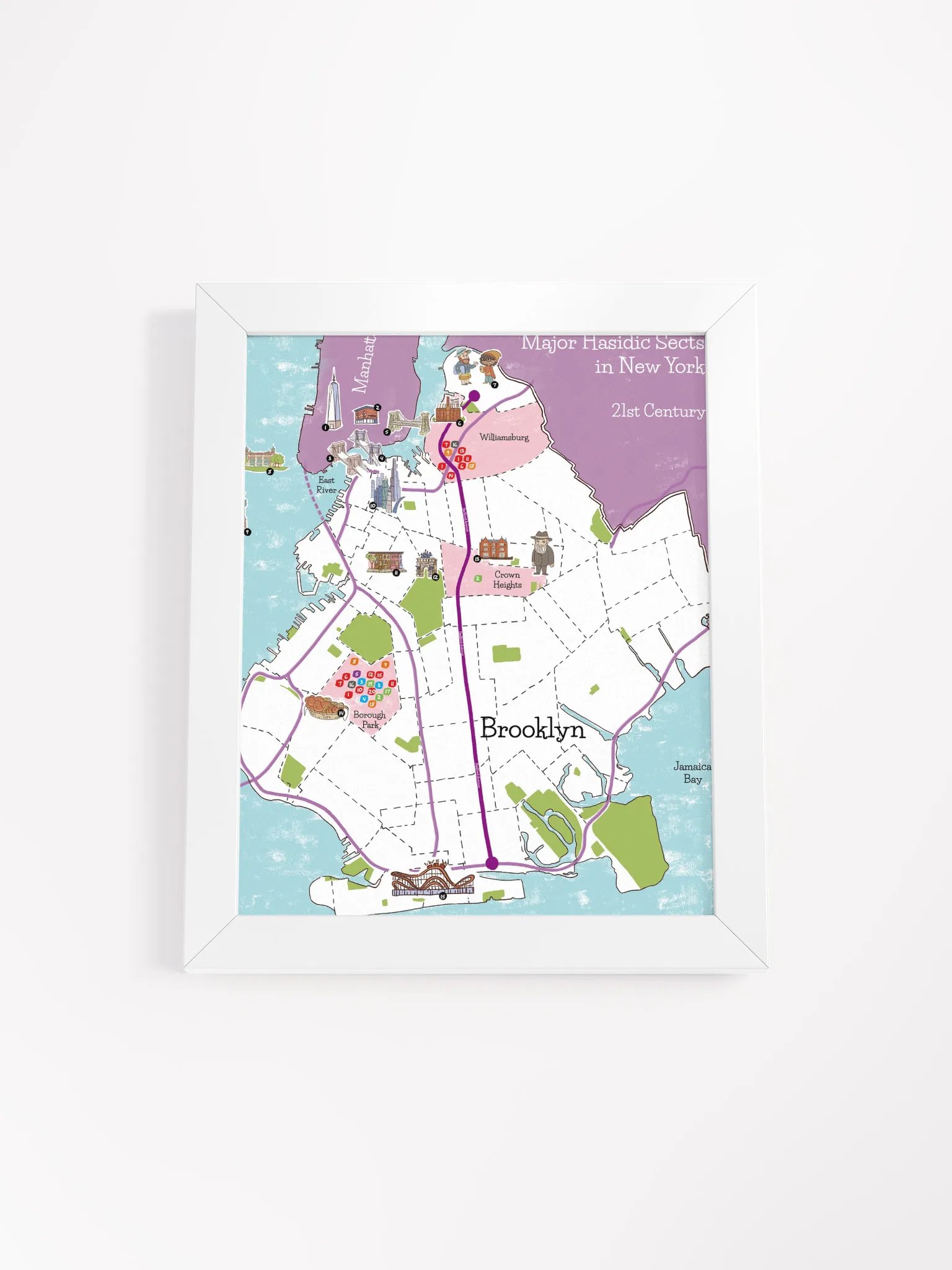 My custom map of Hasidic Brooklyn product image (5)