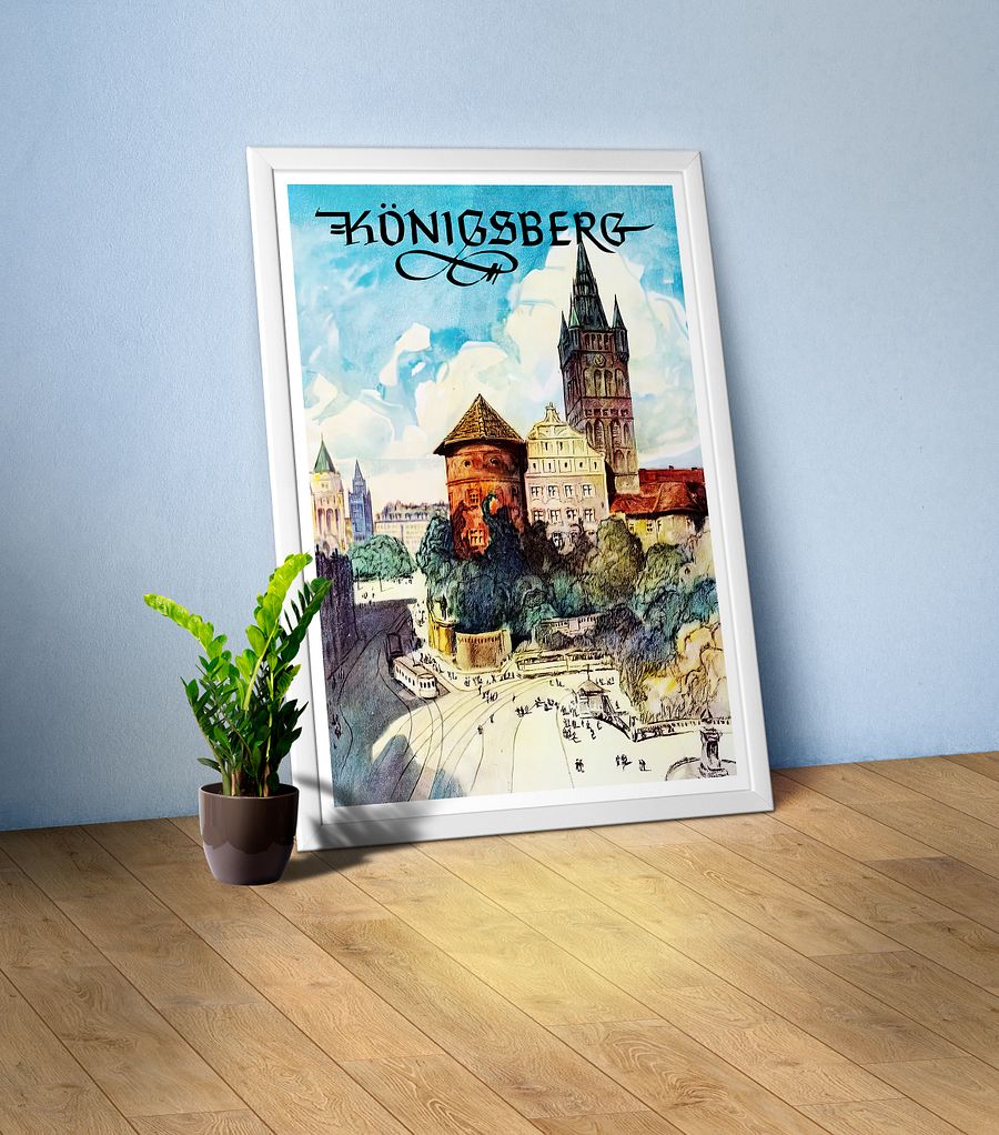 Konigsberg/Königsberg, Prussia, Germany — retro vintage travel poster product image (1)