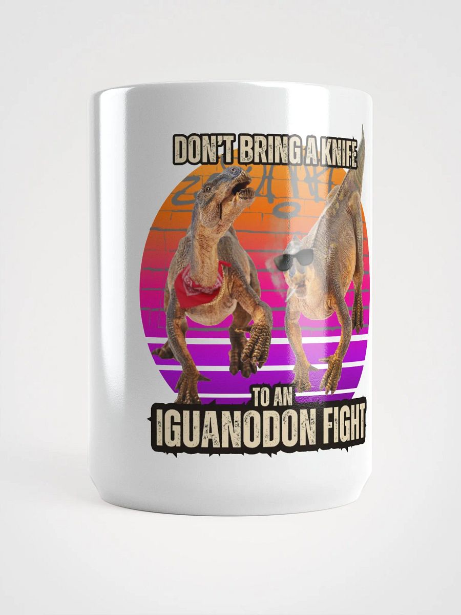 Iguanodon Fight - Don't Bring a Knife Dinosaur Mug product image (5)