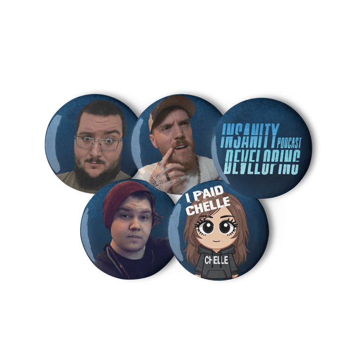 Insanity Developing Gang Button Pin Set product image (1)