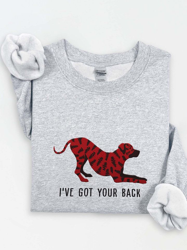 I've Got Your Back Sweatshirt (Embroidered) of a Rhodesian Ridgeback(Brindle) product image (1)