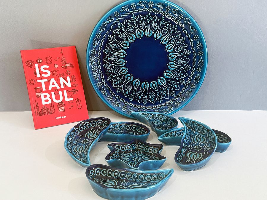 Ceramic blue turquoise set — handmade pottery, handmade ceramic product image (3)