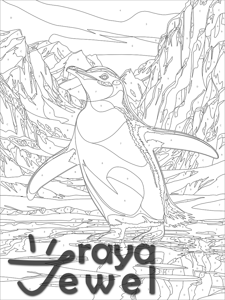 Penguin! Color by Number Coloring Page product image (2)