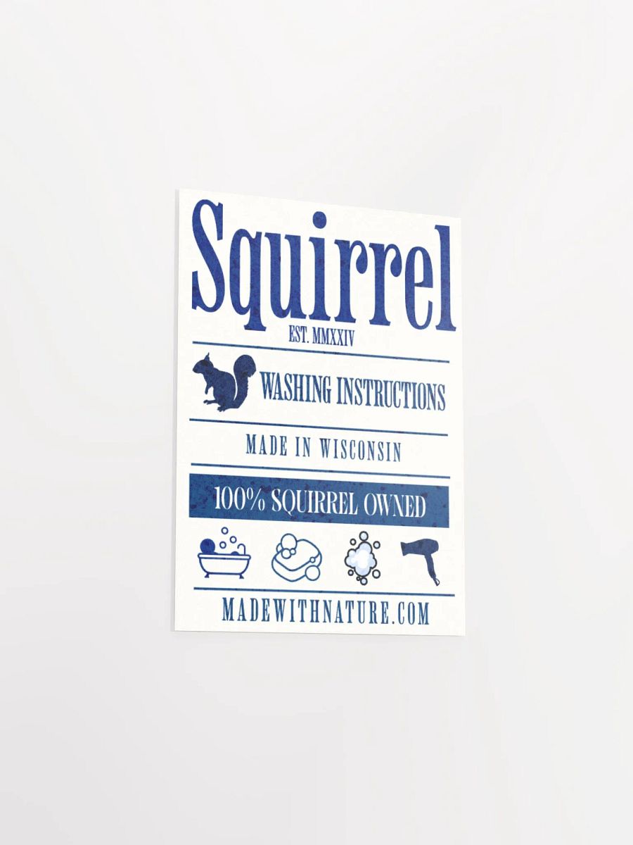 SQUIRREL WASHING INSTRUCTIONS PRINT product image (24)