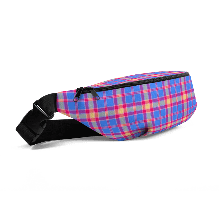 Bright Blue, Hot Pink, and Yellow Plaid Fanny Pack product image (3)