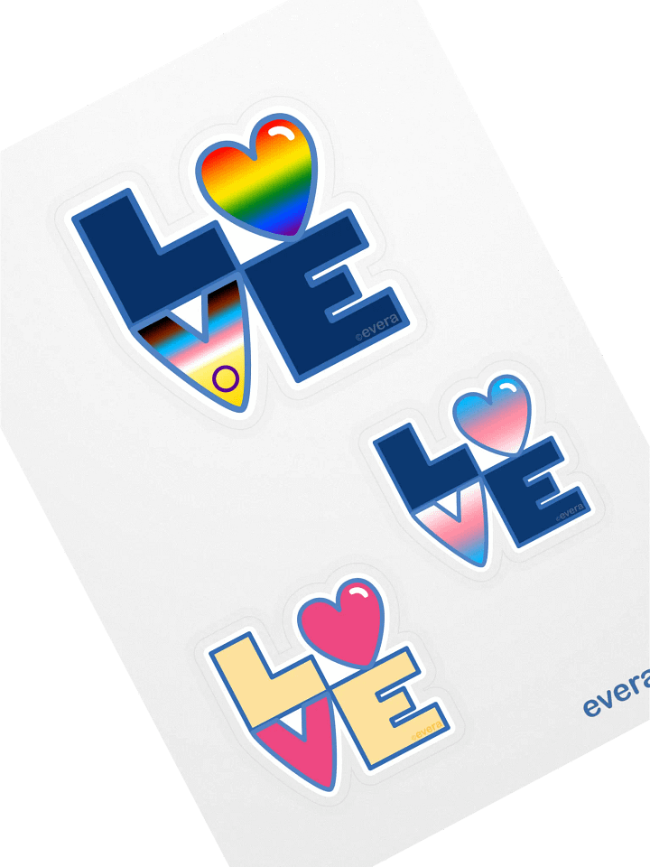 Three-in-One Pride Sticker Sheet product image (1)