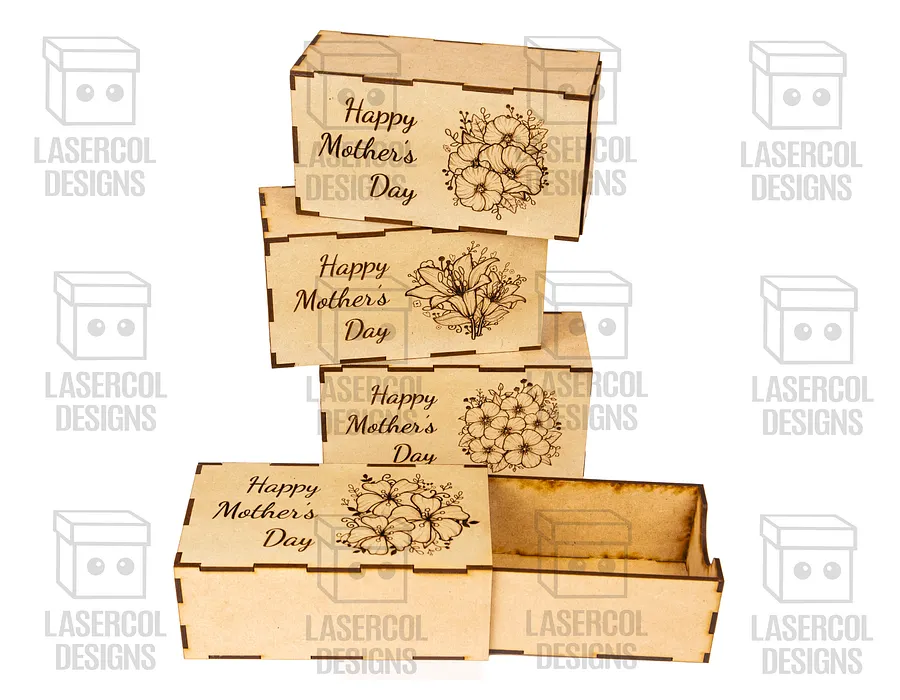 Mother's Day Gift Boxes (2 Sizes, 4 Styles) - Laser Cut Files product image (7)